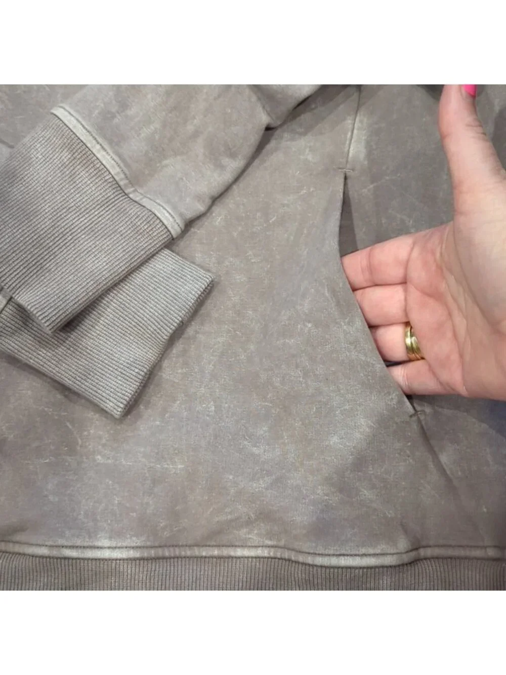 Lululemon Scuba Crew Washed Lunar Rock